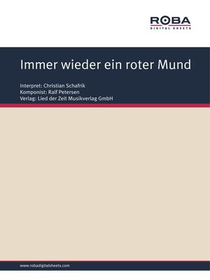 cover image of Immer wieder ein roter Mund